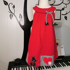 Red and Black Rare Too Girls Dress/Jumper